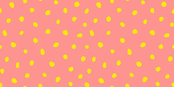 Hipster Colorful Seamless Polka Dot Pattern Vector Irregular Abstract Texture — Stock Vector