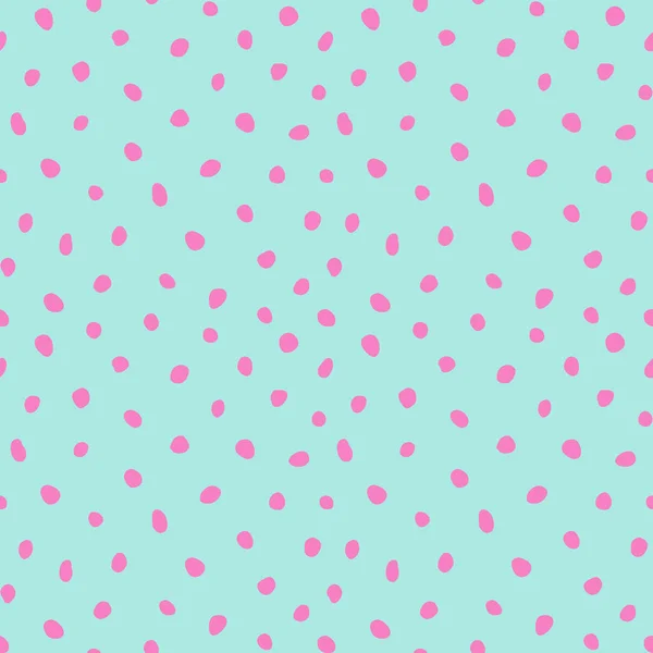 Hipster Kleurrijke Naadloze Polka Dot Patroon Vector Onregelmatige Abstracte Textuur — Stockvector