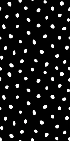 Hipster Black White Seamless Polka Dot Pattern Vector Irregular Abstract — Stock Vector