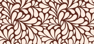 Damlaları olan kusursuz bir şablon. Soyut çiçek arkaplanı. Modaya uygun monokrom dokusu. EPS 10