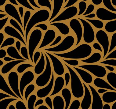 Damlaları olan kusursuz bir şablon. Soyut çiçek arkaplanı. Modaya uygun monokrom dokusu. EPS 10