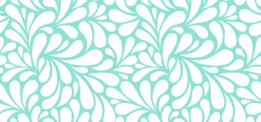 Damlaları olan kusursuz bir şablon. Soyut çiçek arkaplanı. Modaya uygun monokrom dokusu. EPS 10