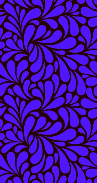 Vektor Nahtlose Muster Mit Tropfen Abstrakter Floraler Hintergrund Stilvolle Monochrome — Stockvektor