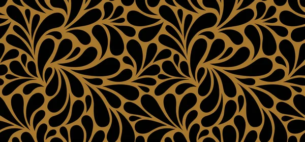 Векторный Бесшовный Рисунок Каплями Абстрактный Цветочный Фон Стильная Монохромная Текстура — стоковый вектор
