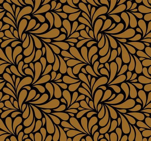 Векторный Бесшовный Рисунок Каплями Абстрактный Цветочный Фон Стильная Монохромная Текстура — стоковый вектор
