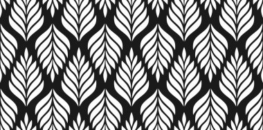 Vektör geometrik kusursuz desen. Yaprakları olan modern tarz çiçekli bir arka plan. EPS 10