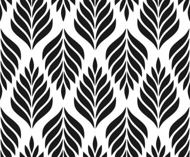 Vektör geometrik kusursuz desen. Yaprakları olan modern tarz çiçekli bir arka plan. EPS 10