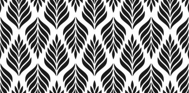 Vektör geometrik kusursuz desen. Yaprakları olan modern tarz çiçekli bir arka plan. EPS 10