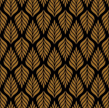 Vektör geometrik kusursuz desen. Yaprakları olan modern tarz çiçekli bir arka plan. EPS 10