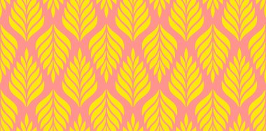 Vektör geometrik kusursuz desen. Yaprakları olan modern tarz çiçekli bir arka plan. EPS 10