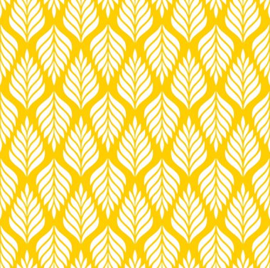 Vektör geometrik kusursuz desen. Yaprakları olan modern tarz çiçekli bir arka plan. EPS 10