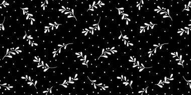 Ağaç dalları ve kar taneleriyle Noel arkaplanı. Ökseotu olan kusursuz bir model. EPS 10