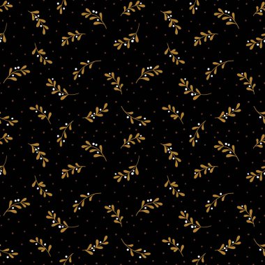 Ağaç dalları ve kar taneleriyle Noel arkaplanı. Ökseotu olan kusursuz bir model. EPS 10