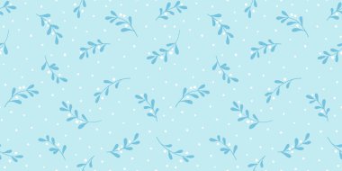 Ağaç dalları ve kar taneleriyle Noel arkaplanı. Ökseotu olan kusursuz bir model. EPS 10