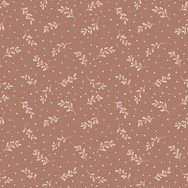 Ağaç dalları ve kar taneleriyle Noel arkaplanı. Ökseotu olan kusursuz bir model. EPS 10