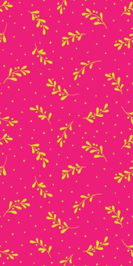 Ağaç dalları ve noktalarla dolu renkli bir arka plan. Vektör kusursuz desen. EPS 10