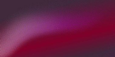 Vector halftone dots background. Colorful comic pattern. Radial gradient hexagon texture. EPS 10