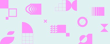 Geometrik şekilli minimalist poster. Modern soyut arka plan. Eşsiz tasarımınız için trend vektör grafik ögeleri.