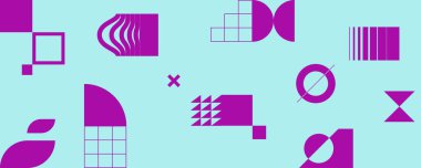 Geometrik şekilli minimalist poster. Modern soyut arka plan. Eşsiz tasarımınız için trend vektör grafik ögeleri.