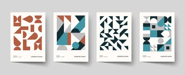 Trendiges Cover Design Minimale Geometrische Formkompositionen Anwendbar Für Broschüren Poster — Stockvektor