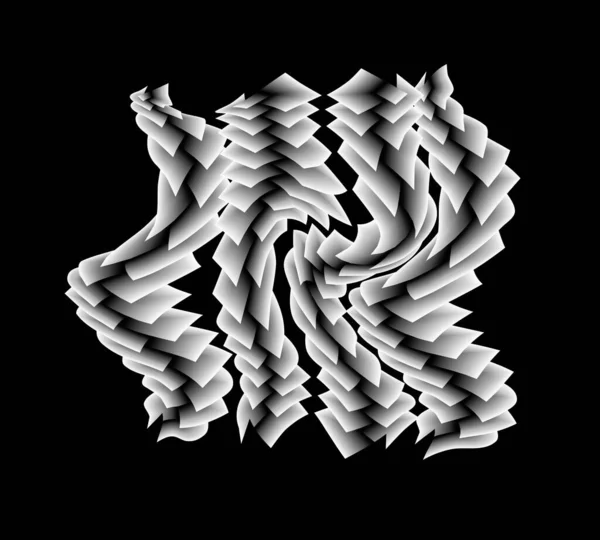 Fond Ondulé Monochrome Abstrait Élément Design Vectoriel Moderne Spe — Image vectorielle