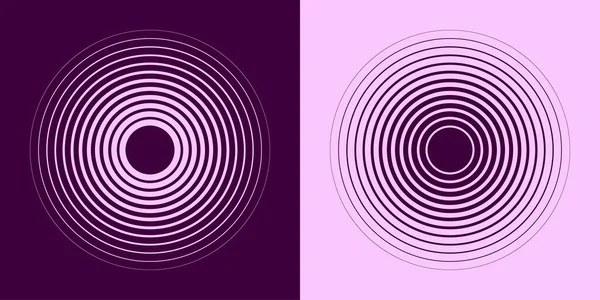 Abstrakt Hypnotisk Bakgrund Med Koncentriska Cirklar Färgglada Halvton Grafiska Designelement — Stock vektor