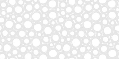 Hipster polka noktasız desen. Elle çizilmiş baloncuklu siyah beyaz arka plan. Vektör monokrom dokusu.