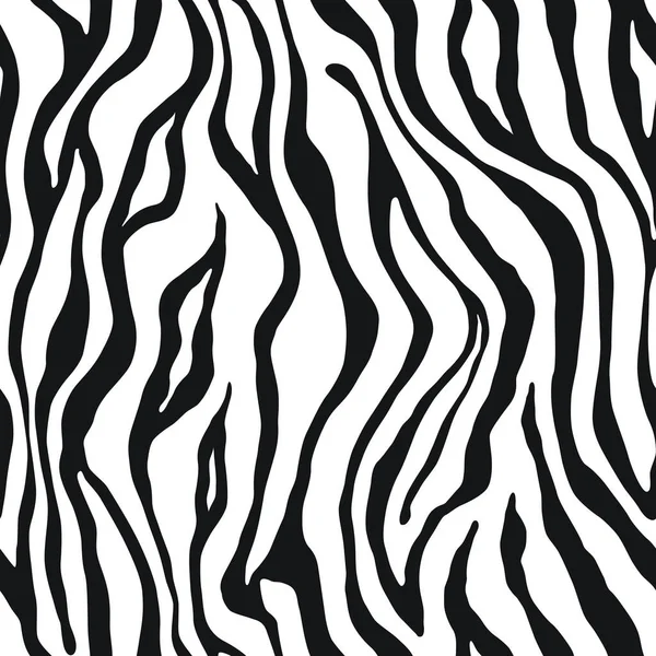 Tiger Monochrome Seamless Pattern Vector Animal Skin Print Fashion Stylish — Stock Vector
