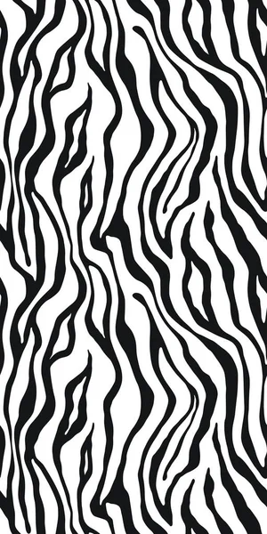 Patrón Sin Costura Monocromo Tigre Impresión Piel Animal Vectorial Moda — Vector de stock