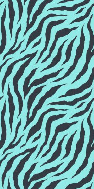 Zebra tek renkli, dikişsiz desen. Hayvan derisi izi. Moda stili organik doku. EPS 10