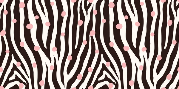 Zebra tek renkli, dikişsiz desen. Hayvan derisi izi. Moda stili organik doku. EPS 10