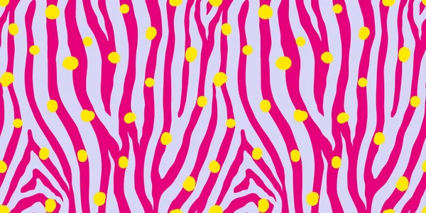 Zebraカラフルなシームレスパターン ベクター動物の皮膚のプリント スタイリッシュなオーガニックテクスチャ Eps — ストックベクタ