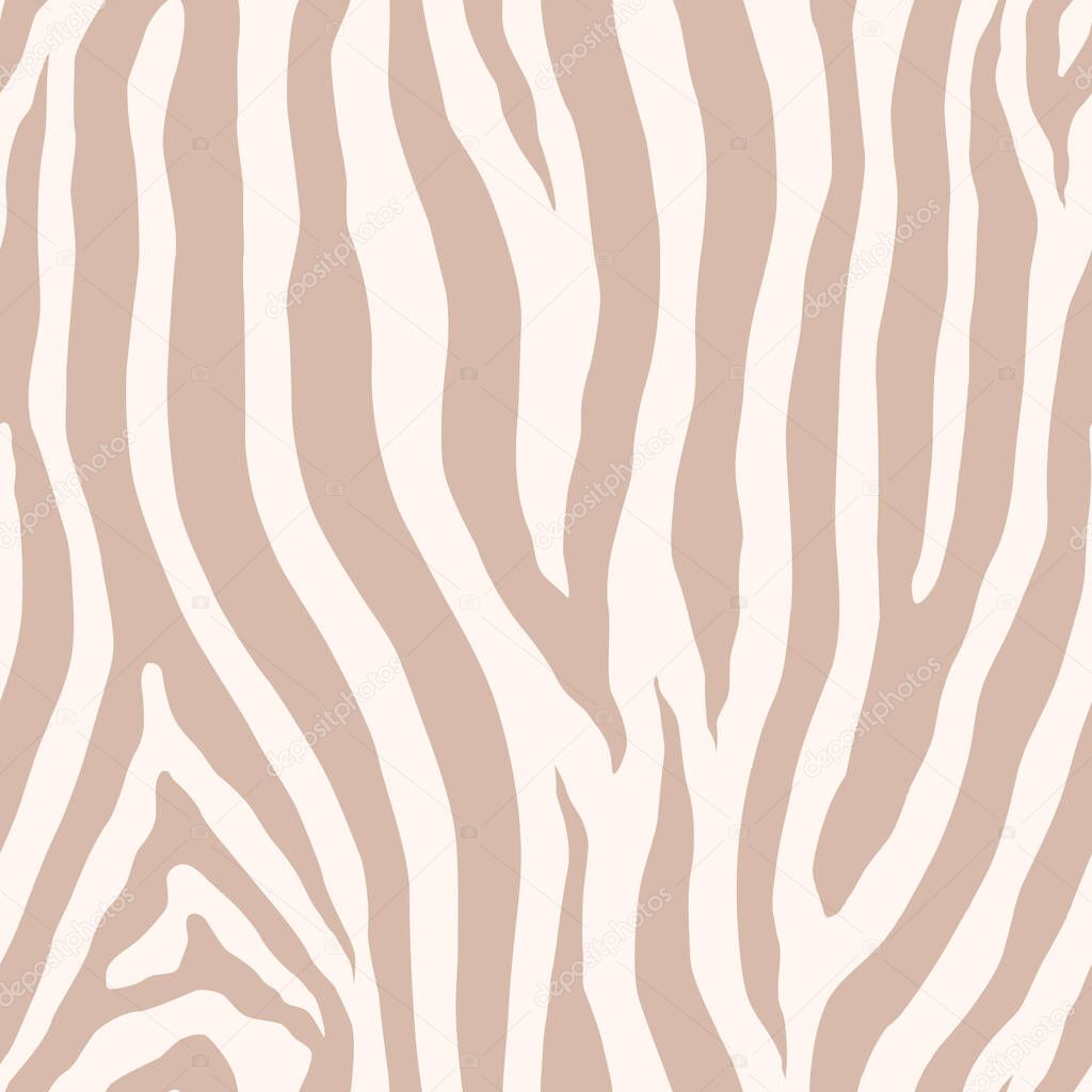 Zebra monochrome seamless pattern. Vector animal skin print. Fashion stylish organic texture. EPS 10