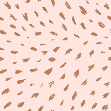 Fırça darbesi, el boyası, kusursuz desen. Moda stili organik doku. Vektör hayvan derisi izi.