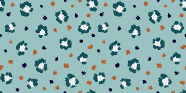 Leopar desensiz fırça darbesi dokusu. Moda tarzı doğal arka plan. Hayvan derisi izi. EPS 10