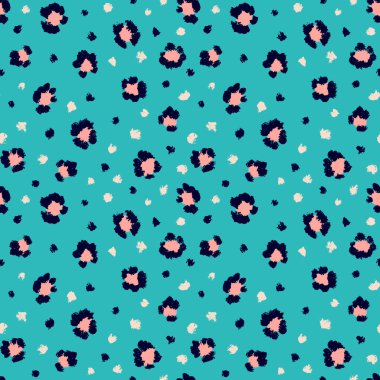 Leopar desensiz fırça darbesi dokusu. Moda tarzı doğal arka plan. Hayvan derisi izi. EPS 10