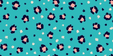 Leopar desensiz fırça darbesi dokusu. Moda tarzı doğal arka plan. Hayvan derisi izi. EPS 10