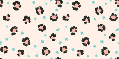 Leopar desensiz fırça darbesi dokusu. Moda tarzı doğal arka plan. Hayvan derisi izi. EPS 10