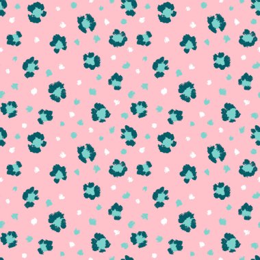 Leopar desensiz fırça darbesi dokusu. Moda tarzı doğal arka plan. Hayvan derisi izi. EPS 10