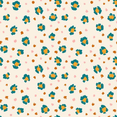 Leopar desensiz fırça darbesi dokusu. Moda tarzı doğal arka plan. Hayvan derisi izi. EPS 10