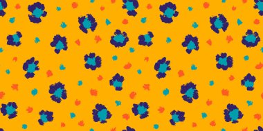 Leopar desensiz fırça darbesi dokusu. Moda tarzı doğal arka plan. Hayvan derisi izi. EPS 10