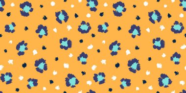 Leopar desensiz fırça darbesi dokusu. Moda tarzı doğal arka plan. Hayvan derisi izi. EPS 10