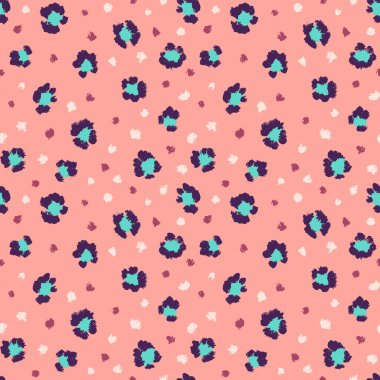 Leopar desensiz fırça darbesi dokusu. Moda tarzı doğal arka plan. Hayvan derisi izi. EPS 10