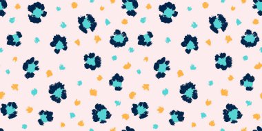 Leopar desensiz fırça darbesi dokusu. Moda tarzı doğal arka plan. Hayvan derisi izi. EPS 10