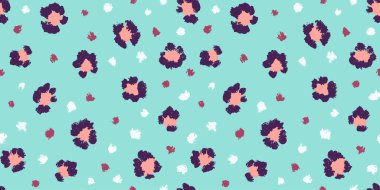 Leopar desensiz fırça darbesi dokusu. Moda tarzı doğal arka plan. Hayvan derisi izi. EPS 10