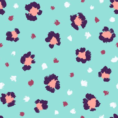 Leopar desensiz fırça darbesi dokusu. Moda tarzı doğal arka plan. Hayvan derisi izi. EPS 10