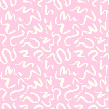 Dalgalı fırça darbeleriyle kusursuz bir şablon. Kumaş, duvar kâğıdı ve ambalaj için el boyası. EPS 10