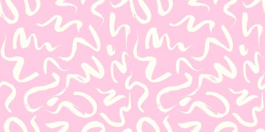 Dalgalı fırça darbeleriyle kusursuz bir şablon. Kumaş, duvar kâğıdı ve ambalaj için el boyası. EPS 10