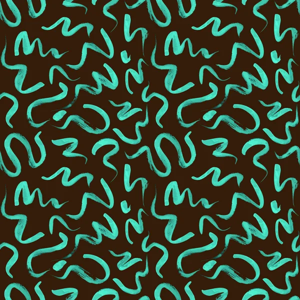 Vector Naadloos Patroon Met Golvende Penseelstreken Handgeschilderde Stijlvolle Textuur Voor — Stockvector