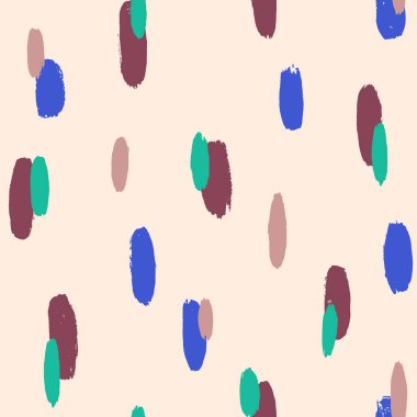 Fırça darbesi, el boyası, kusursuz desen. Yuvarlak organik şekilli soyut bir arka plan. Moda tarzı bir doku..